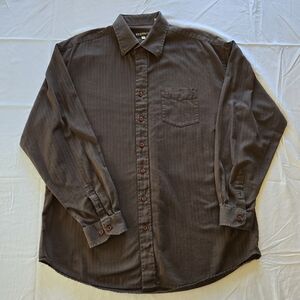 Men's Stetson brown long sleeve button down shirt